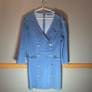 Fashion Nova Blue Denim Dress